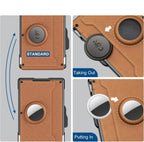 Minimalist Wallet | Pop-Up Aluminum Card Holder & Tracker Pocket | Leather Exterior & RFID Blocking