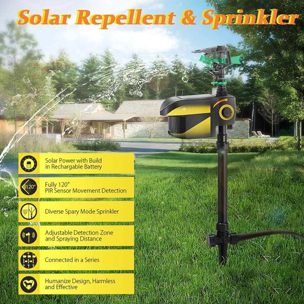 Motion-Activated Animal Repellent Sprinkler | Solar-Powered | Water-Saving