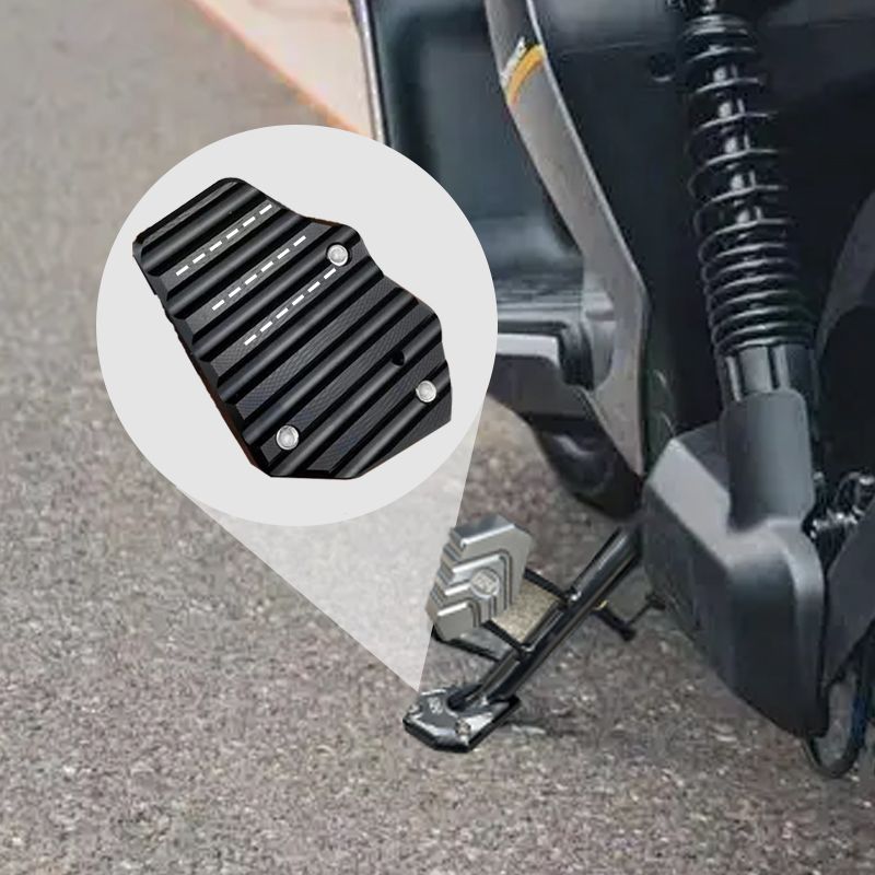 Motorcycle Kickstand Enlarger Plate | Aluminum Non-Slip Extension | Easy Mount | Prevents Sinking