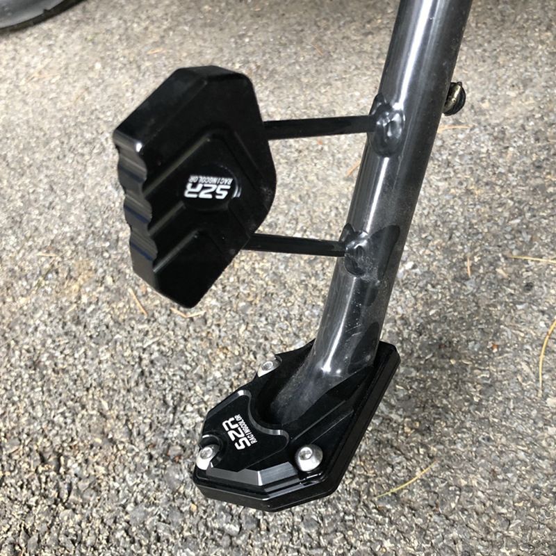 Motorcycle Kickstand Extension Plate | Anti-Slip Wide Base | Aluminum | Enhanced Stability
