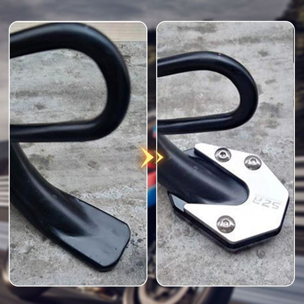 Motorcycle Kickstand Extension Plate | Anti-Slip Wide Base | Aluminum | Enhanced Stability