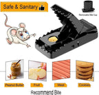 Mouse Traps 6-Pack | Heavy-Duty Sensitive Trigger | Stainless Steel Spring & Reusable | Safe to Use