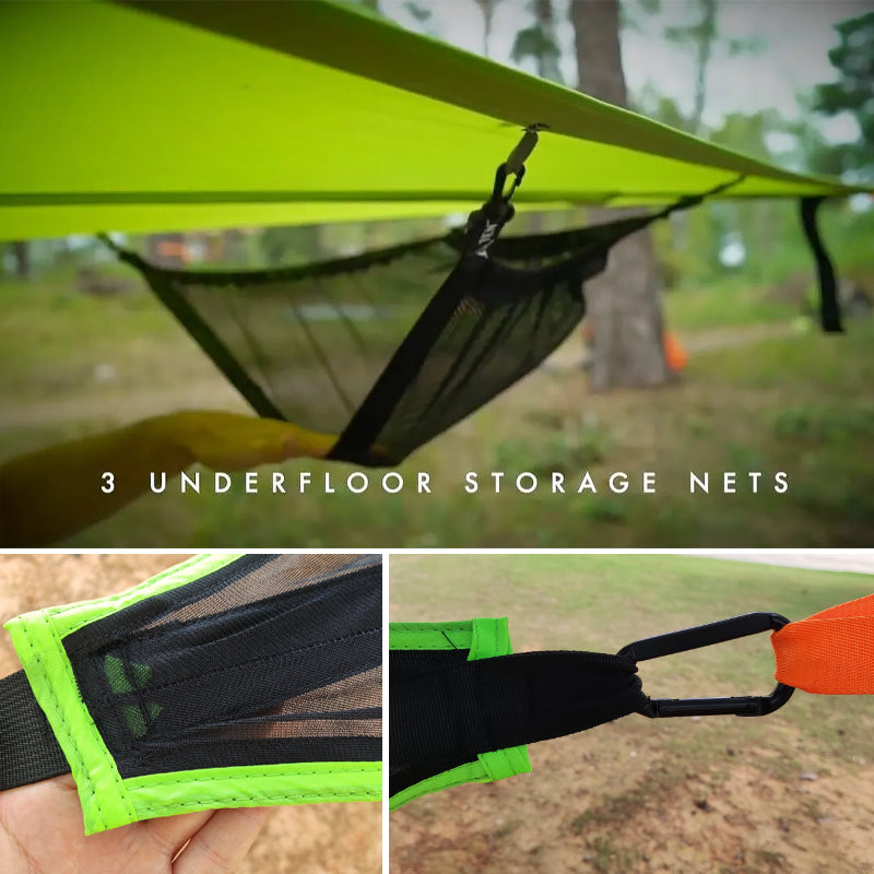 Multi-Person Camping Hammock | 3-Point Suspension | Durable Nylon Fabric | Family & Group Use