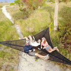 Multi-Person Camping Hammock | 3-Point Suspension | Durable Nylon Fabric | Family & Group Use