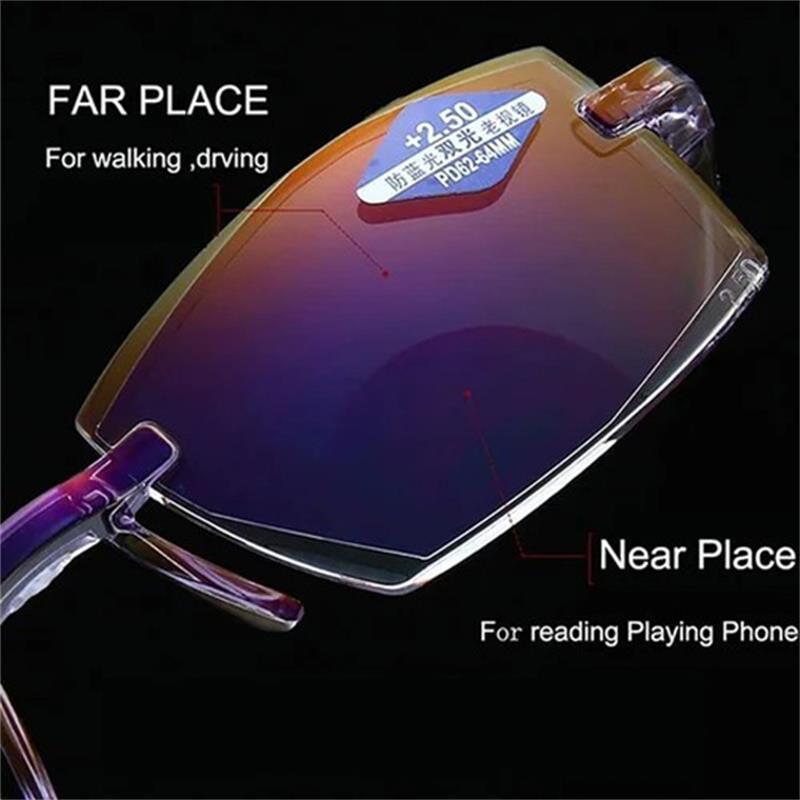 Multifocal Reading Glasses | Blue Light Filter | +1.00–+4.00 Strength | Lightweight Design
