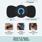 NMES Muscle Stimulator | 19 Intensity Levels | Reusable Self-Adhesive Pads | Back Pain Relief