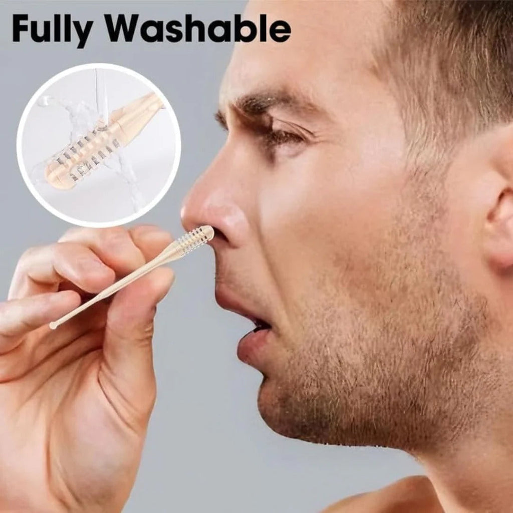Nose Hair Trimmer for Men & Women | 360° Rotating Head | Ergonomic Grip & Travel-Friendly