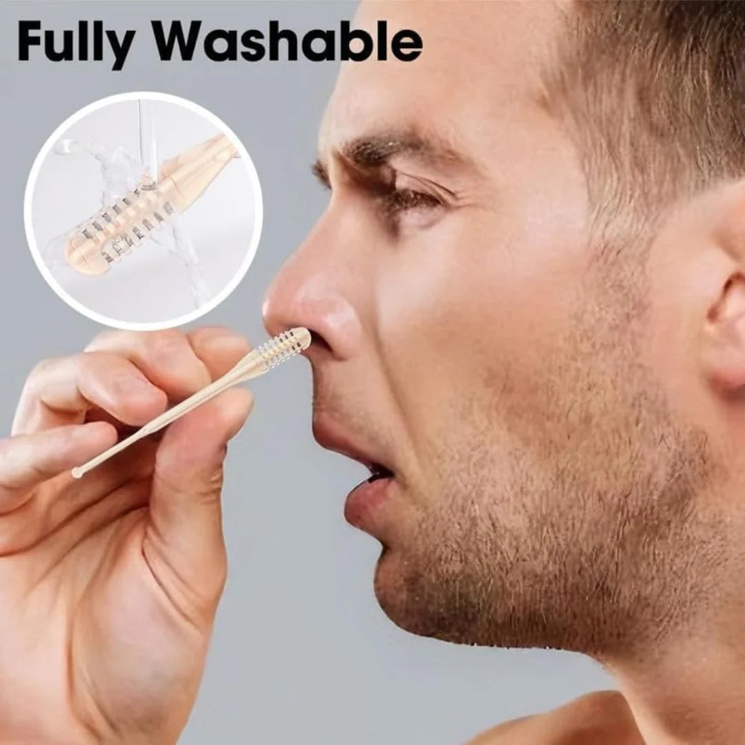 Nose Hair Trimmer for Men & Women | 360° Rotating Head | Ergonomic Grip & Travel-Friendly