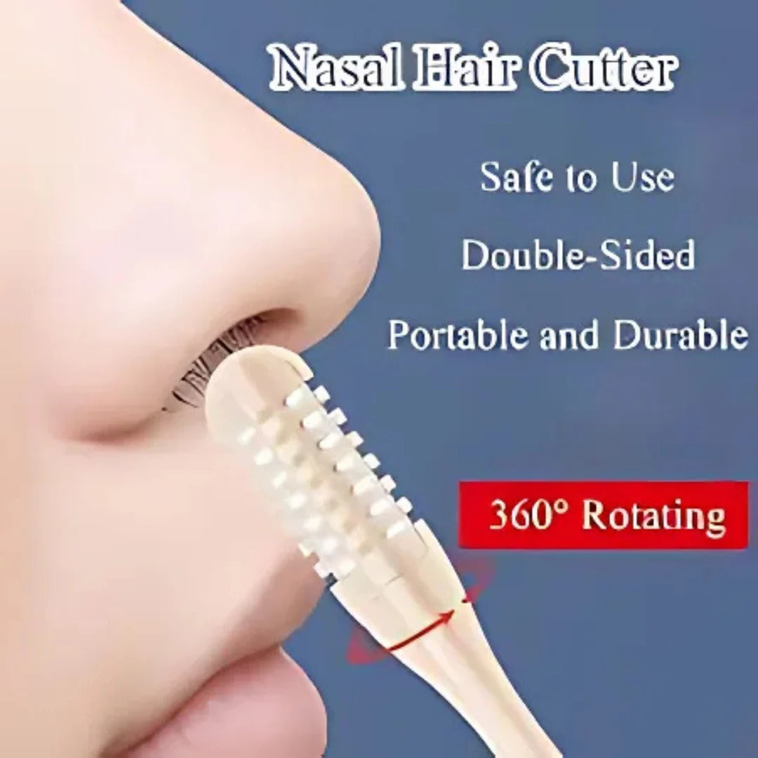 Nose Hair Trimmer for Men & Women | 360° Rotating Head | Ergonomic Grip & Travel-Friendly