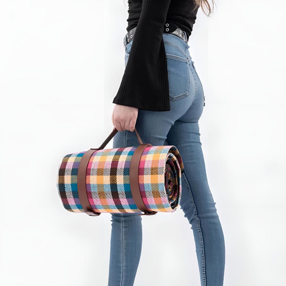 Outdoor Picnic Blanket | Waterproof Backing | Foldable & Lightweight | Soft Acrylic Top