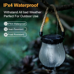 Outdoor Solar Lantern | Realistic Flickering Flame | Dusk Sensor & Weatherproof | 12-Hour Runtime