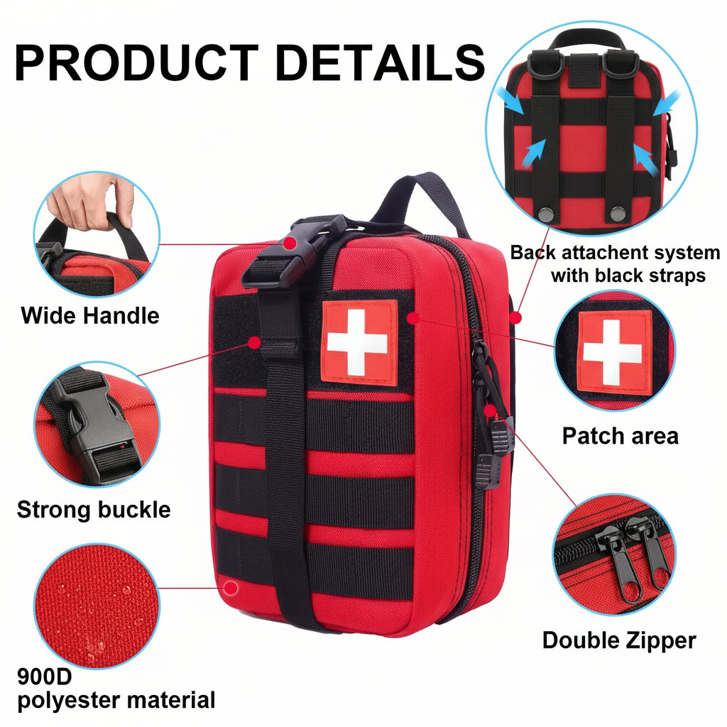 Outdoor Survival Kit | Portable First Aid & Emergency Tools | Compact Organizer for Camping & Travel