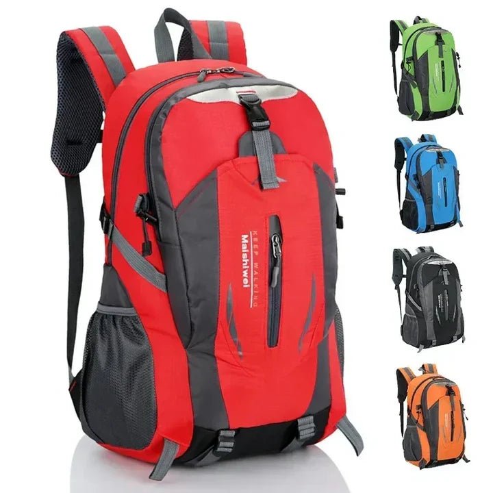 Outdoor Travel Backpack | Waterproof Nylon | Ergonomic Padded Straps & Multiple Compartments