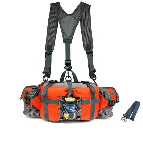 Outdoor Waist Bag | Adjustable Strap & Multiple Zippered Pockets | Breathable Padded Comfort
