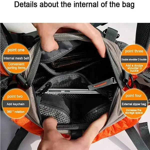 Outdoor Waist Bag | Adjustable Strap & Multiple Zippered Pockets | Breathable Padded Comfort