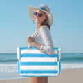 Oversized Beach Tote | Waterproof & Sandproof | 20L Capacity, Reinforced Base & Zippered Closure