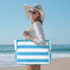Oversized Beach Tote | Waterproof & Sandproof | 20L Capacity, Reinforced Base & Zippered Closure