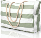 Oversized Beach Tote | Waterproof & Sandproof | 20L Capacity, Reinforced Base & Zippered Closure
