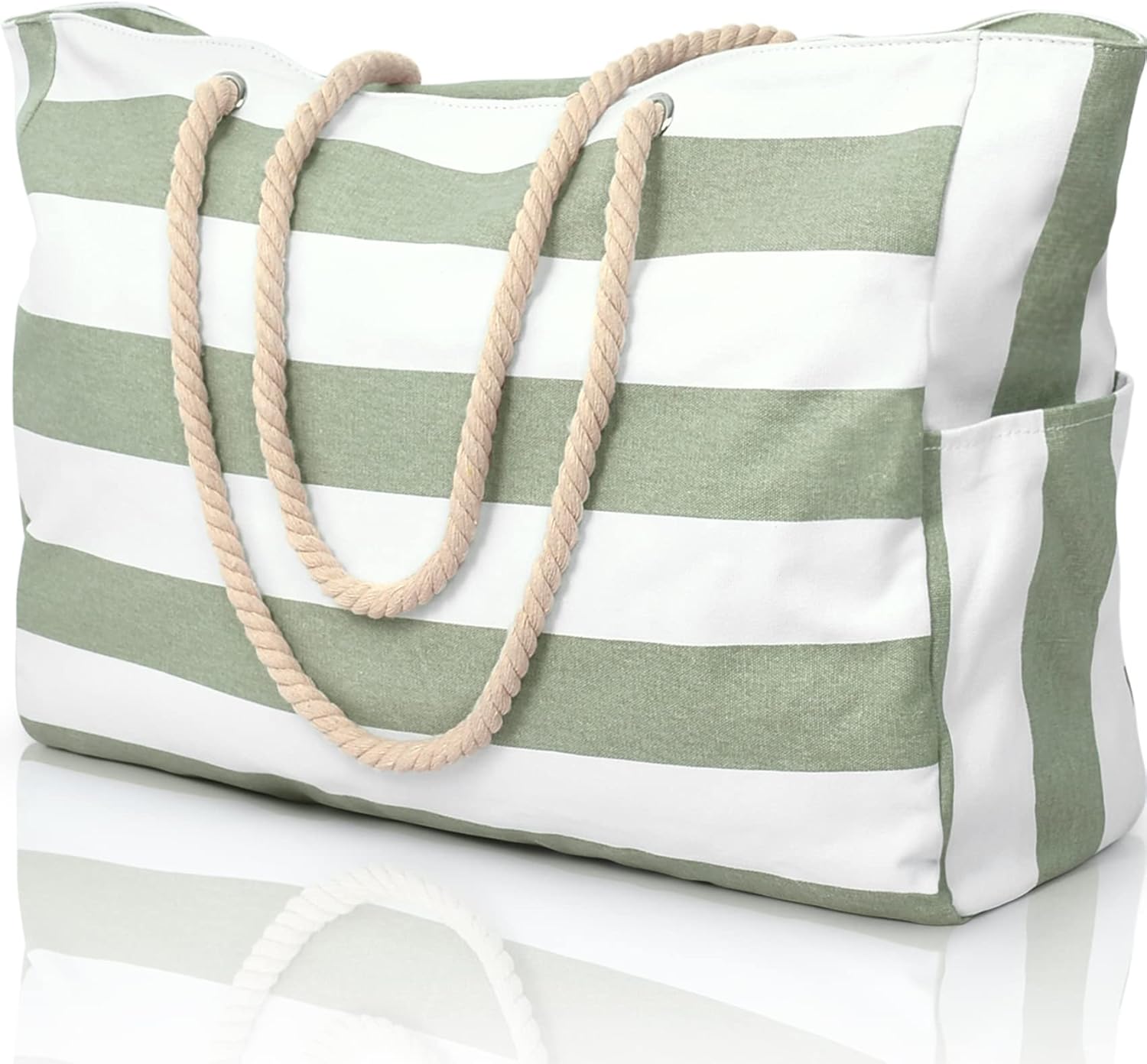 Oversized Beach Tote | Waterproof & Sandproof | 20L Capacity, Reinforced Base & Zippered Closure
