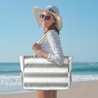 Oversized Beach Tote | Waterproof & Sandproof | 20L Capacity, Reinforced Base & Zippered Closure