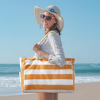 Oversized Beach Tote | Waterproof & Sandproof | 20L Capacity, Reinforced Base & Zippered Closure