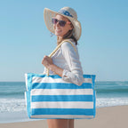 Oversized Beach Tote | Waterproof & Sandproof | 20L Capacity, Reinforced Base & Zippered Closure