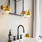 Pastel Wall Lamp | Warm Glow | Iron & Wood Frame | Bedroom & Living Room