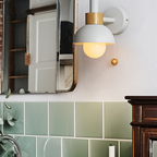 Pastel Wall Lamp | Warm Glow | Iron & Wood Frame | Bedroom & Living Room