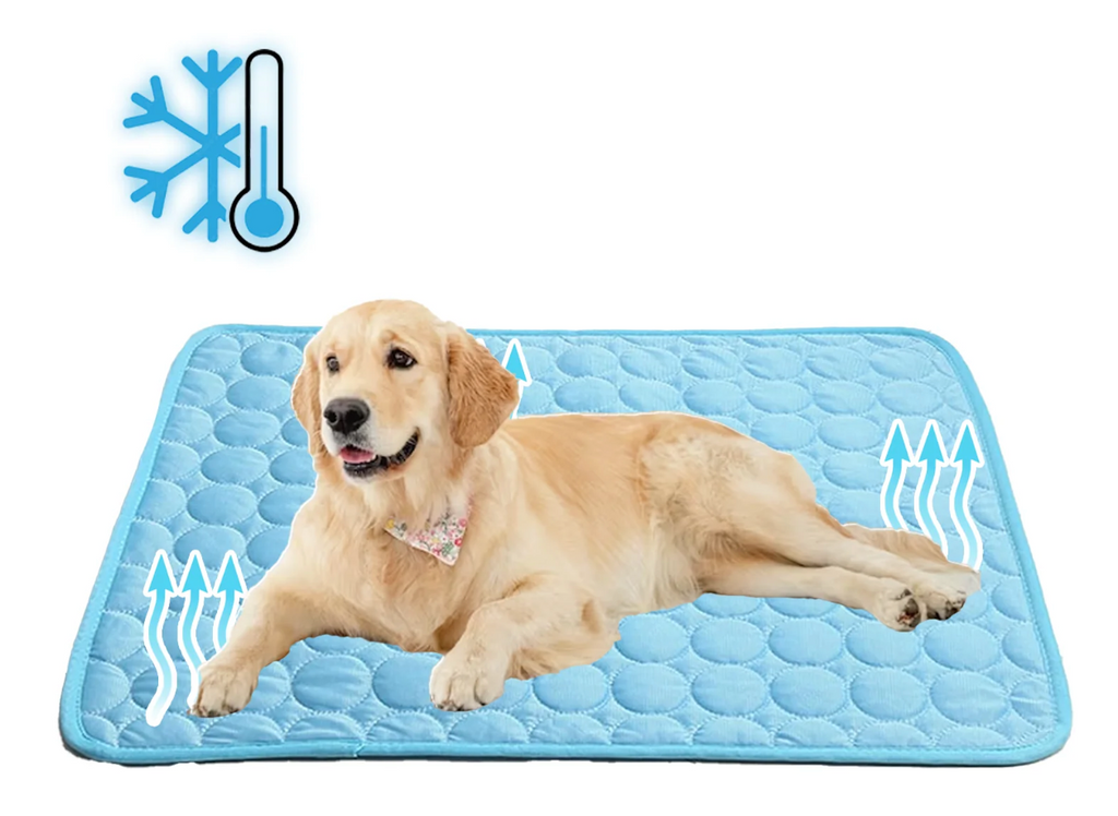 Pet Cooling Mat | Self-Cooling Fiber Top | Breathable Mesh & Cotton Fill | Machine Washable