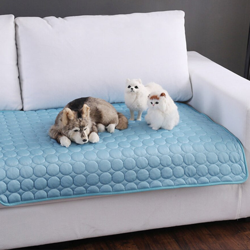 Pet Cooling Mat | Self-Cooling Fiber Top | Breathable Mesh & Cotton Fill | Machine Washable