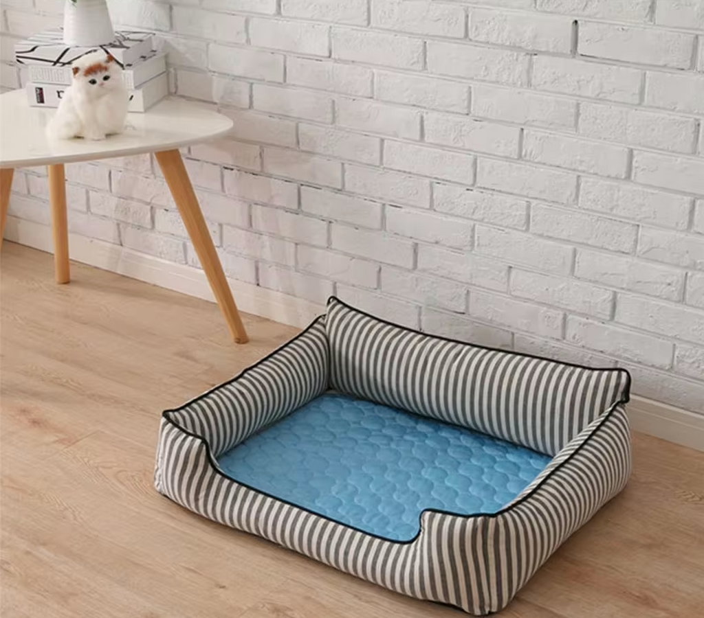 Pet Cooling Mat | Self-Cooling Fiber Top | Breathable Mesh & Cotton Fill | Machine Washable