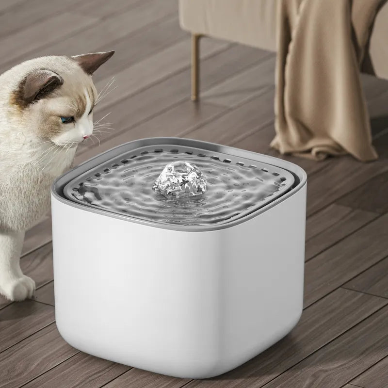 Pet Water Fountain | Ultra-Quiet Self-Circulating | 3L Capacity & Filtered | USB Powered