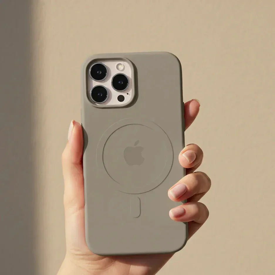 Phone Case | Slim Soft-Touch Silicone | Magnetic Wireless Charging Compatible & Microfiber Lining