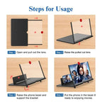 Phone Magnifier | Foldable 3-4x Magnification | HD Lens & Compact | Reduced Eye Strain