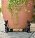 Plant Pot Risers | Animal Figurine Design | Set of 3 Frost-Resistant Resin | Improves Drainage