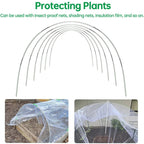 Plant Tunnel Kit | 5-Arch Fiberglass Arches | Galvanized Connectors | Weatherproof