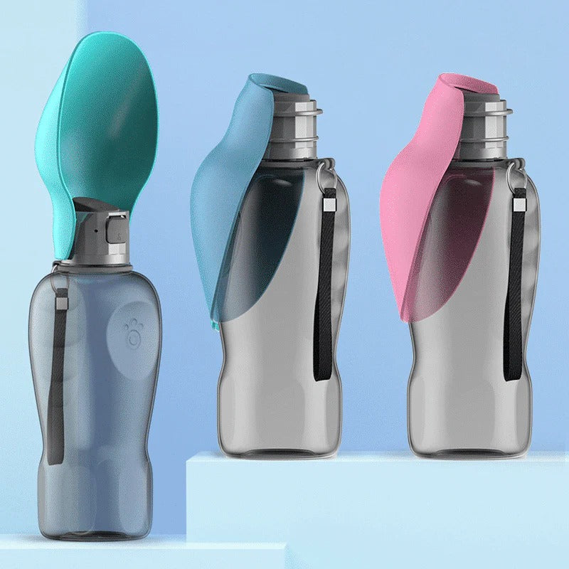 Portable Dog Water Bottle | Collapsible Bowl & One-Handed Use | Leak-Proof Food-Safe Design