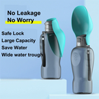 Portable Dog Water Bottle | Collapsible Bowl & One-Handed Use | Leak-Proof Food-Safe Design