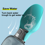 Portable Dog Water Bottle | Collapsible Bowl & One-Handed Use | Leak-Proof Food-Safe Design
