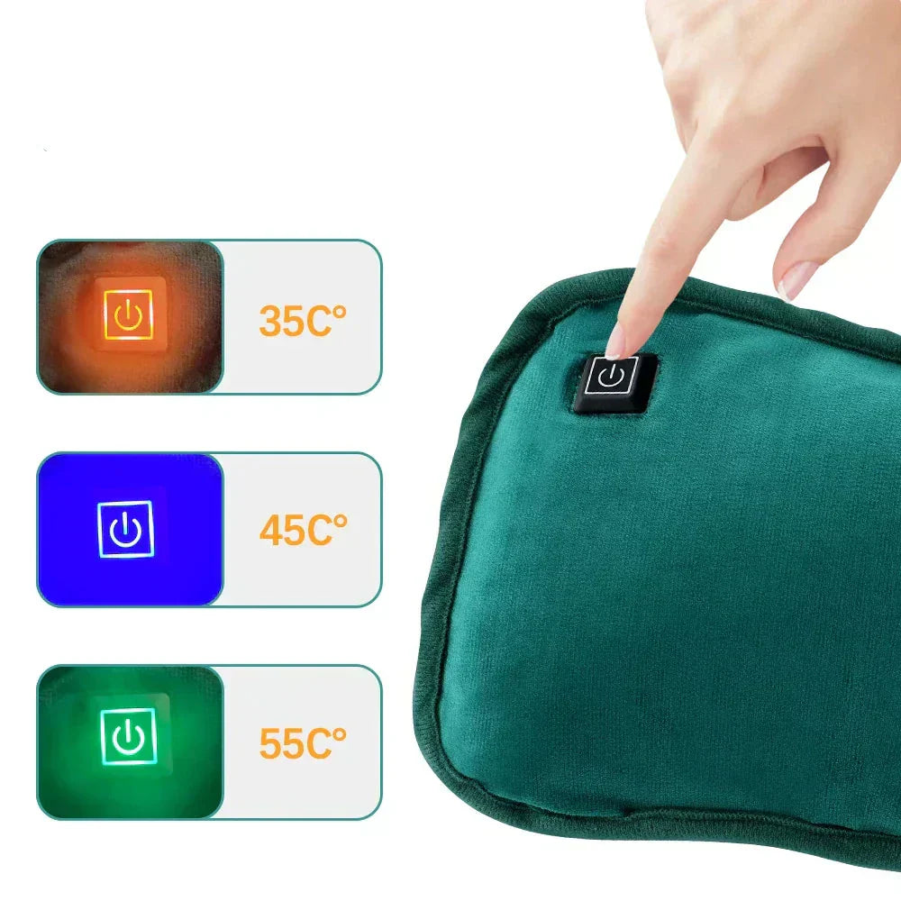 Portable Heating Pad | Fast Heating & Adjustable Heat | USB & AC Powered | Hand & Body Warmer