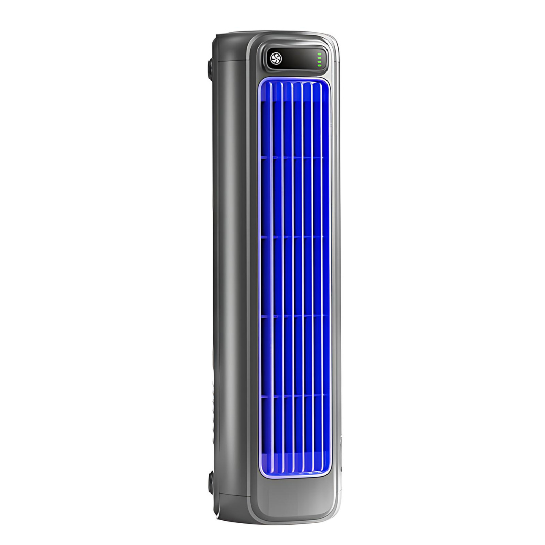 Portable Rechargeable AC | Bladeless Ultra-Quiet | Wall-Mountable, 12-Hour Battery