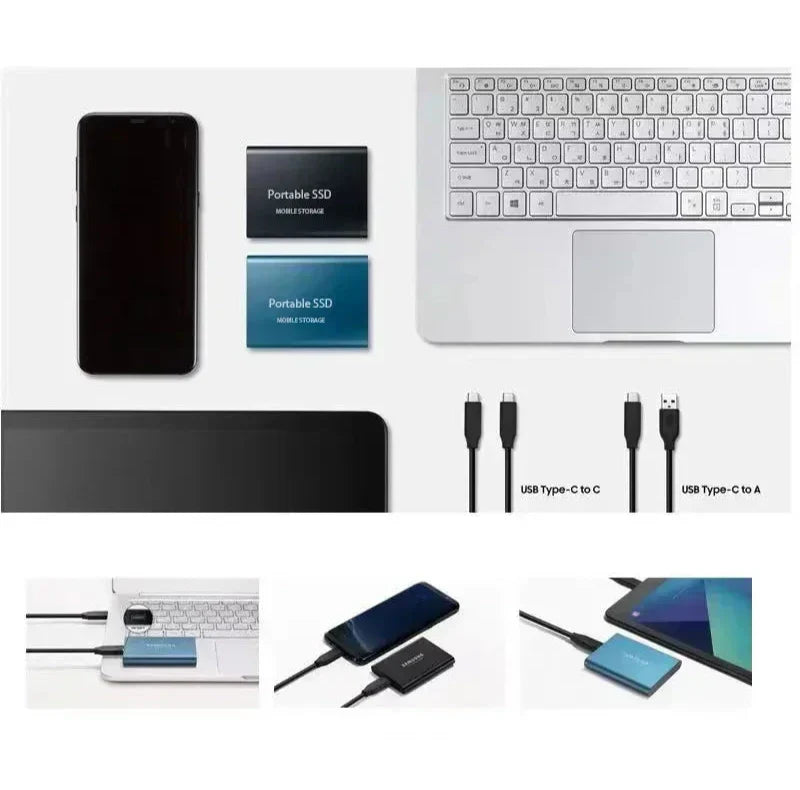 Portable SSD | 128GB High-Speed Storage | USB-C | Compact Design