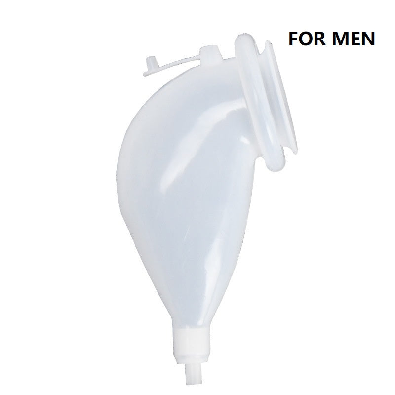 Portable Urinal System | Silicone Collector with Padded Rim | 1000ml Bag & Cotton Brief for Travel