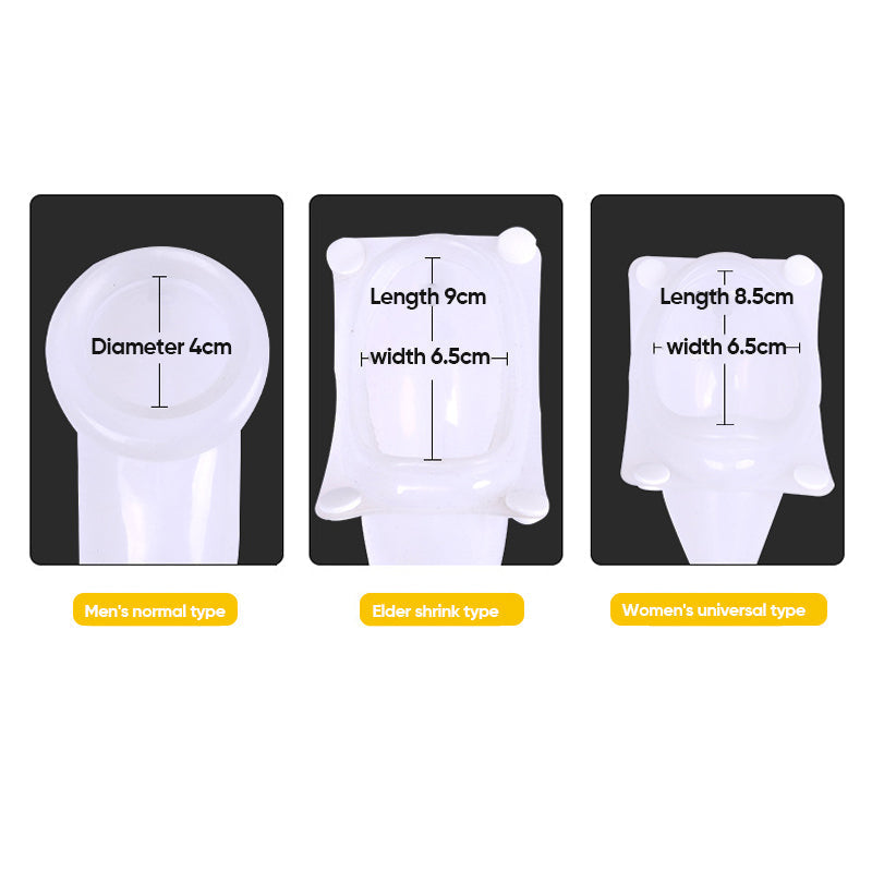 Portable Urinal System | Silicone Collector with Padded Rim | 1000ml Bag & Cotton Brief for Travel