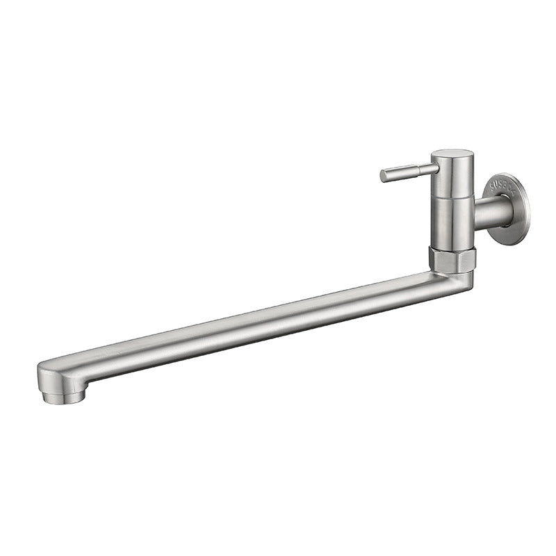 Pot Filler Faucet | Low-Profile Swivel Spout | Stainless Steel Single Handle | Lead-Free