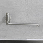 Pot Filler Faucet | Low-Profile Swivel Spout | Stainless Steel Single Handle | Lead-Free