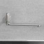 Pot Filler Faucet | Low-Profile Swivel Spout | Stainless Steel Single Handle | Lead-Free