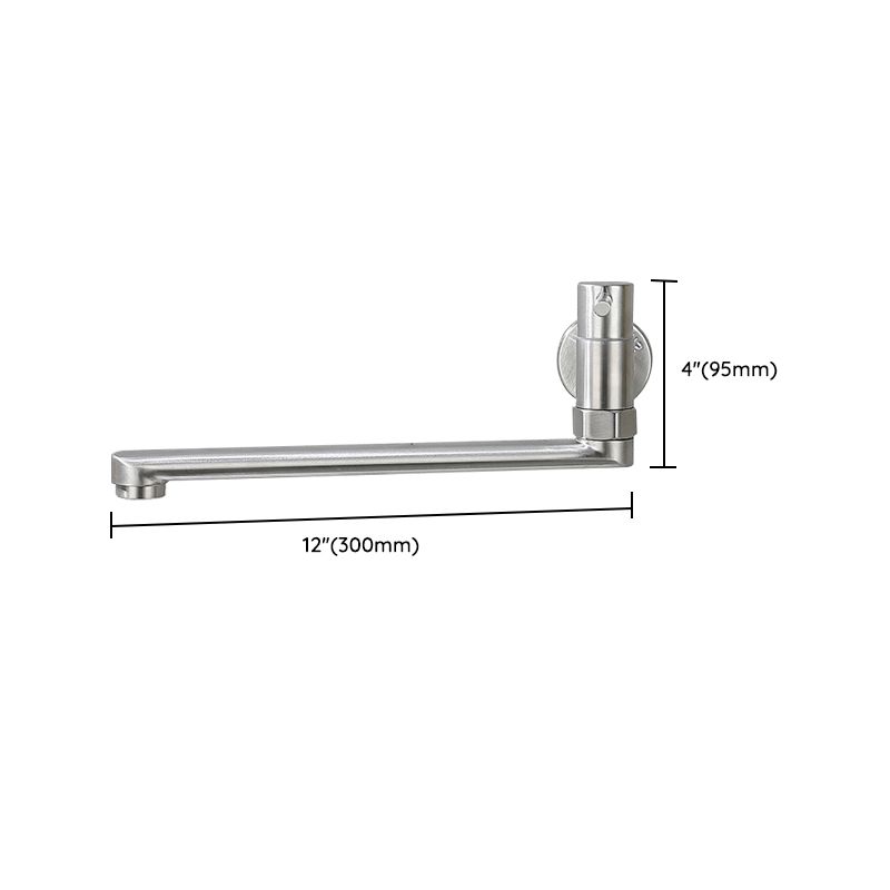 Pot Filler Faucet | Low-Profile Swivel Spout | Stainless Steel Single Handle | Lead-Free