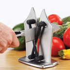 Professional Kitchen Knife Sharpener | Tungsten Carbide Edge | Non-Slip Base
