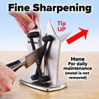 Professional Kitchen Knife Sharpener | Tungsten Carbide Edge | Non-Slip Base